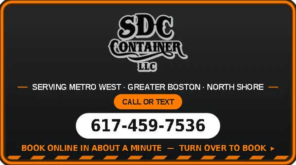 Business card front, orange edge.